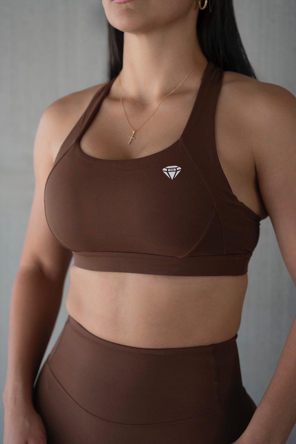 Strength in Style Sculpt Flow Bra - Mocha Brown
