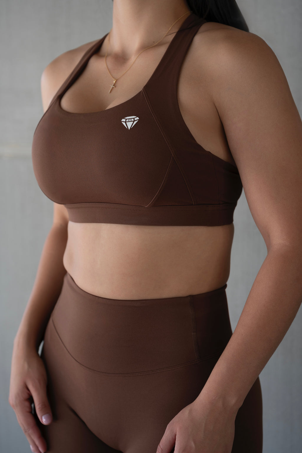 Strength in Style Sculpt Flow Bra - Mocha Brown