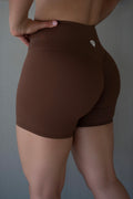 Strength in Style Sculpt Flow Shorts - Mocha Brown