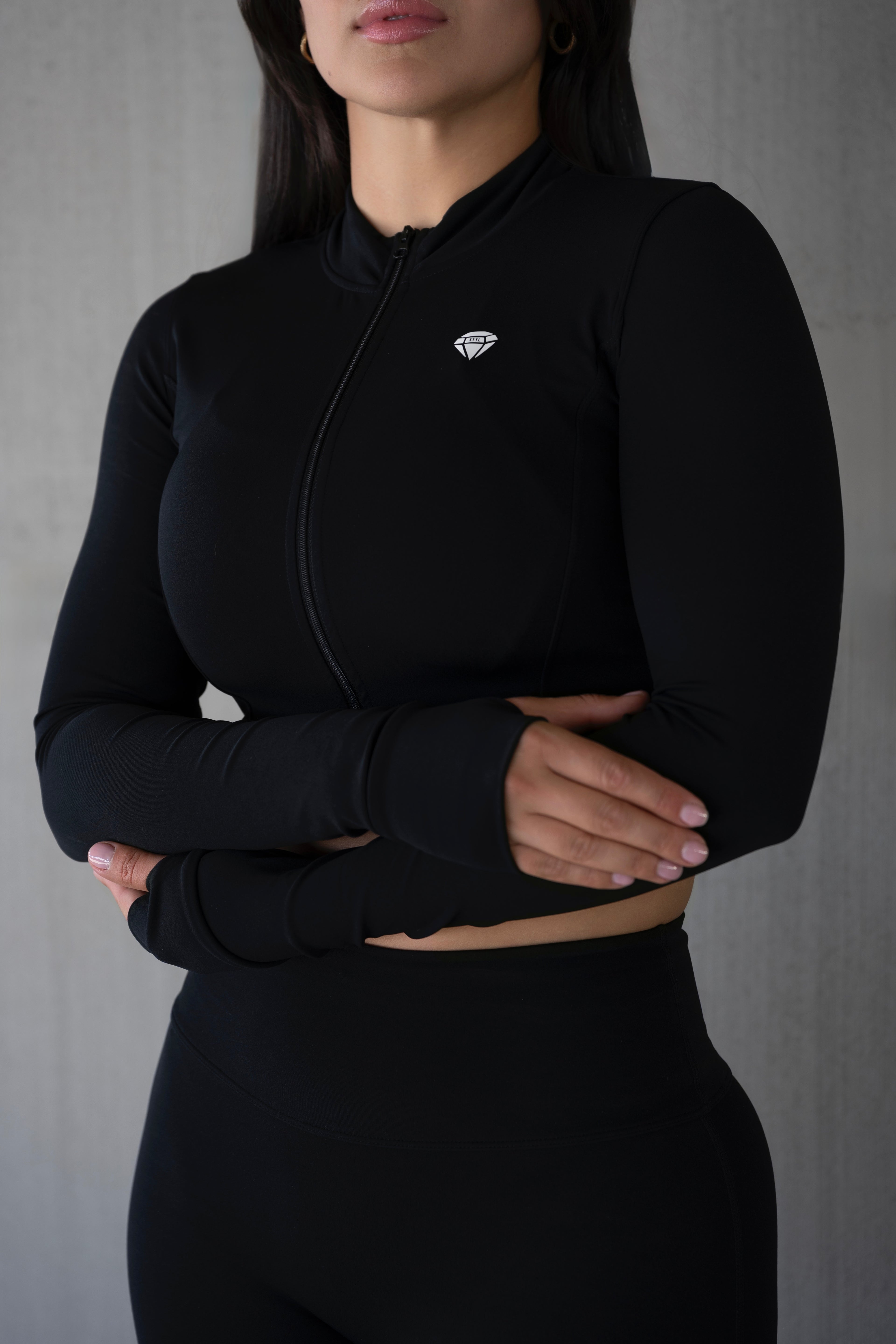 Strength in Style Sculpt Flow Jacket - Stealth Black