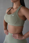 Strength in Style Sculpt Flow Bra - Sage Green
