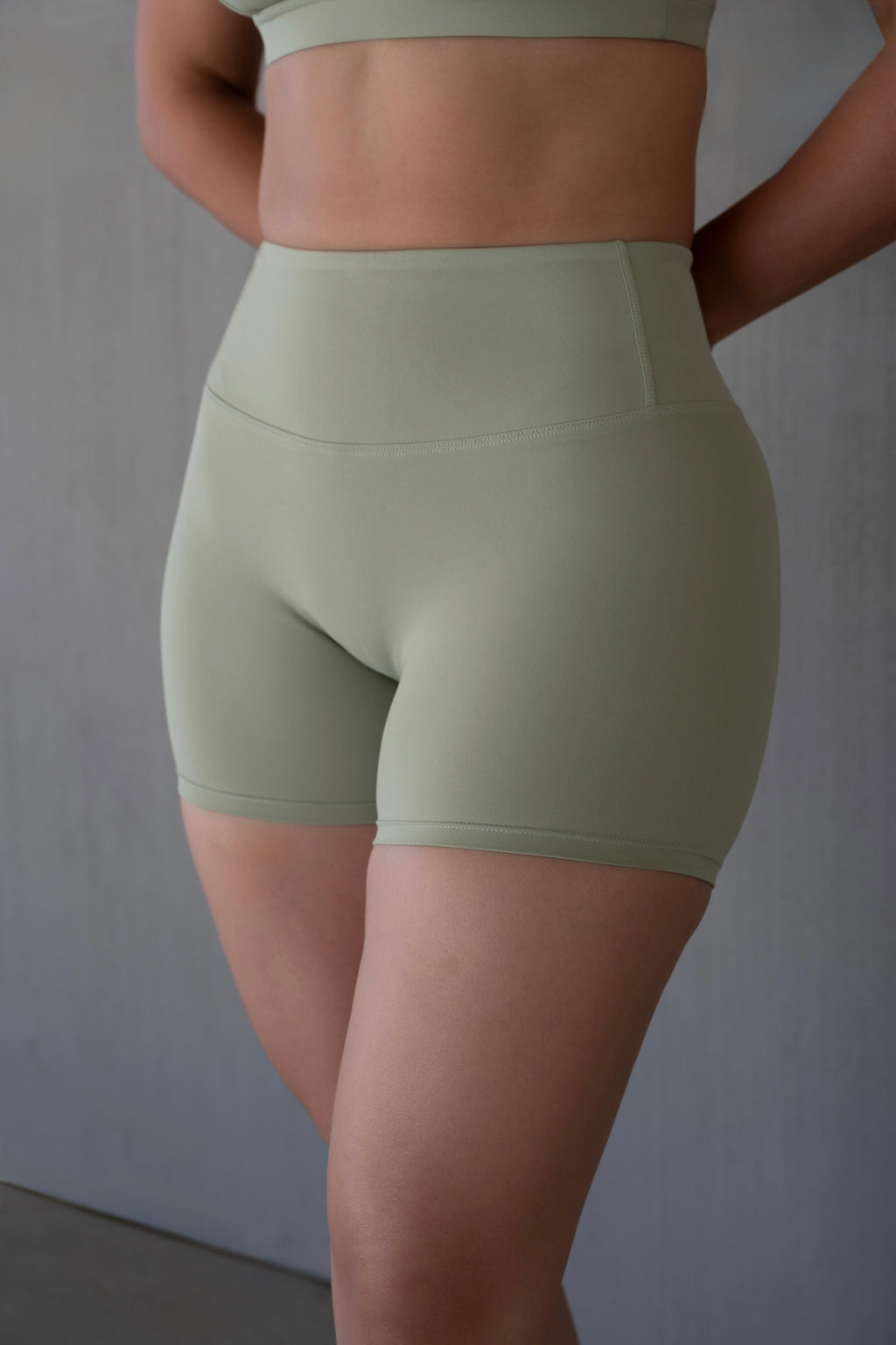 Strength in Style Sculpt Flow Shorts - Sage Green